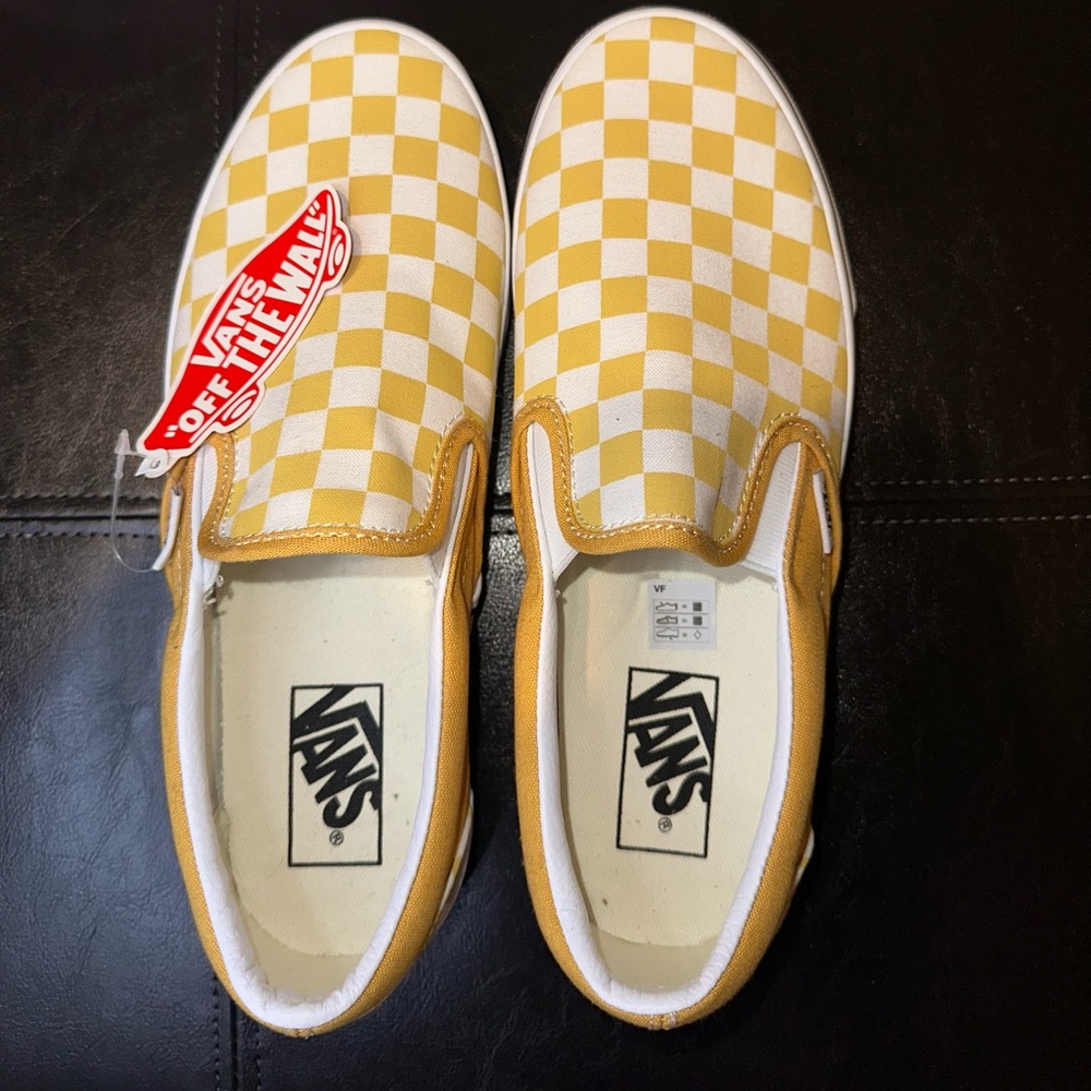 Vans Checkerboard Classic Slip On (yellow) - BRAND NEW